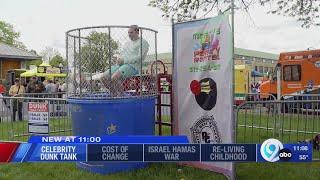 Andrew Donovan gets dunked for a charitable cause