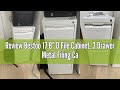 Review Bestoo 17.8" D File Cabinet, 3 Drawer Metal Filing Cabinets with Lock, Locking Vertical File