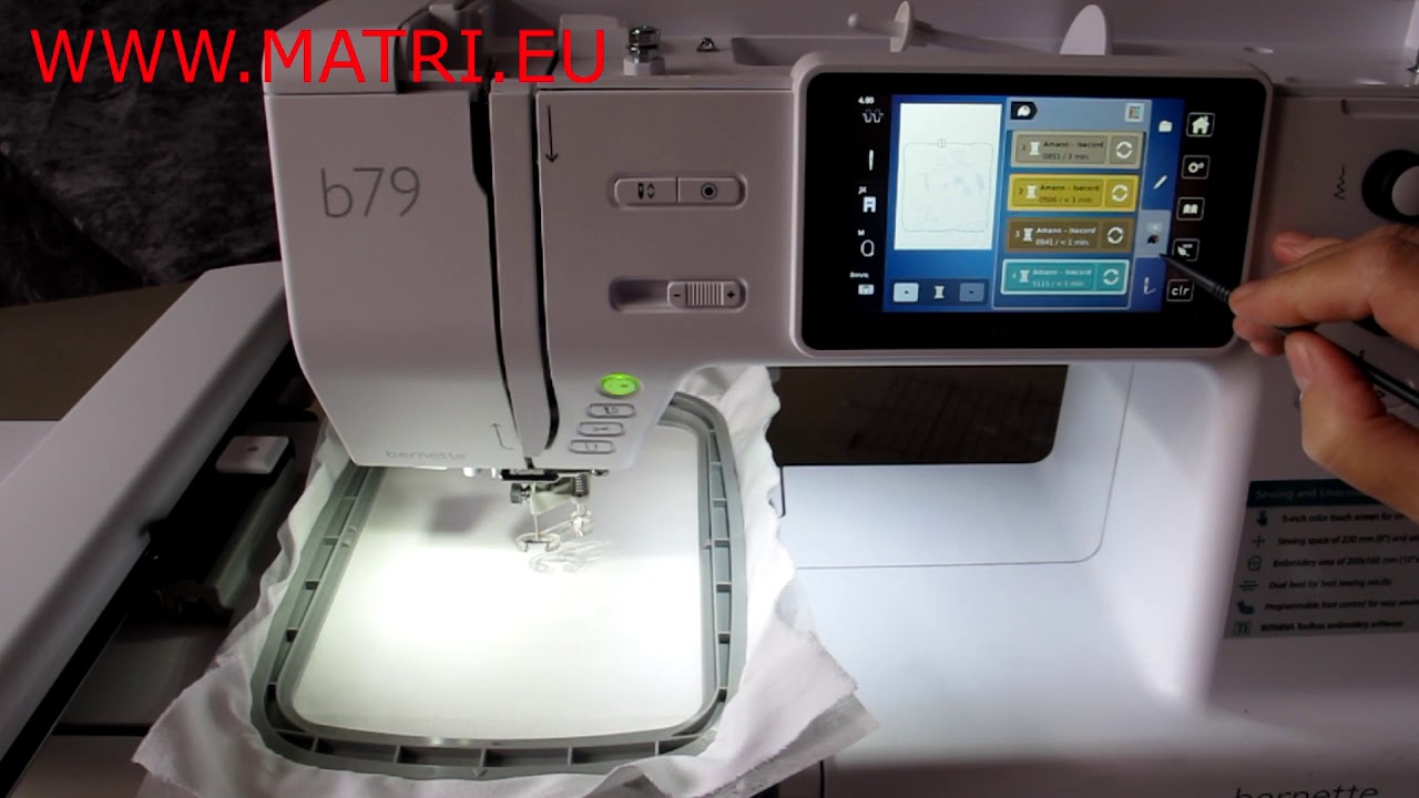 Bernina, B79 Embroidery machine how does it work YouTube