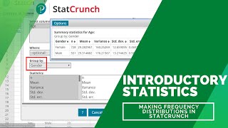 Making a Frequency Distribution with StatCrunch