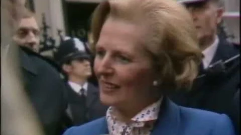 Margaret Thatcher Arrives at 10 Downing Street for...
