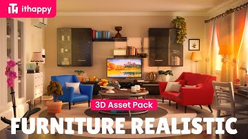 Furniture Realistic - 3D Asset Pack for Games