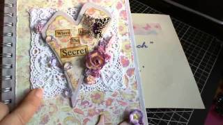 Wild Bunch - Lavender Leaves Altered Notebook - Sarah