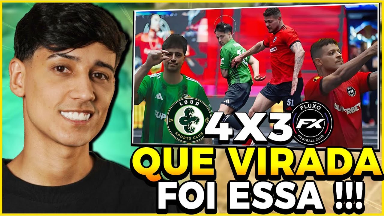BAK REAGINDO A VIRADA SURREAL DA LOUD x FLUXO NA KINGS LEAGUE POR 4X3 !