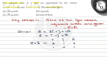 Two adjacent sides of a \( \| \mathrm{gm} \) are represented by the...