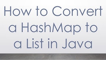 How to Convert a HashMap to a List in Java