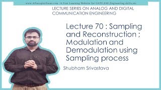 ADC Lecture 70  Sampling and Reconstruction ; Modulation and Demodulation using Sampling process