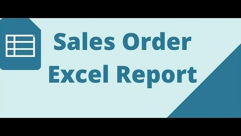 Sales Order Excel Report | Export Sales Order in Excel File with design Filters