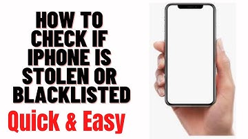 how to check if iphone is stolen or blacklisted