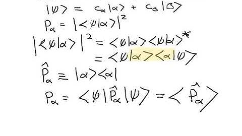 Worked Example  - Projection Operator