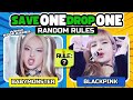 Save one drop one random rules   wow kpop games  kpop quiz 2024