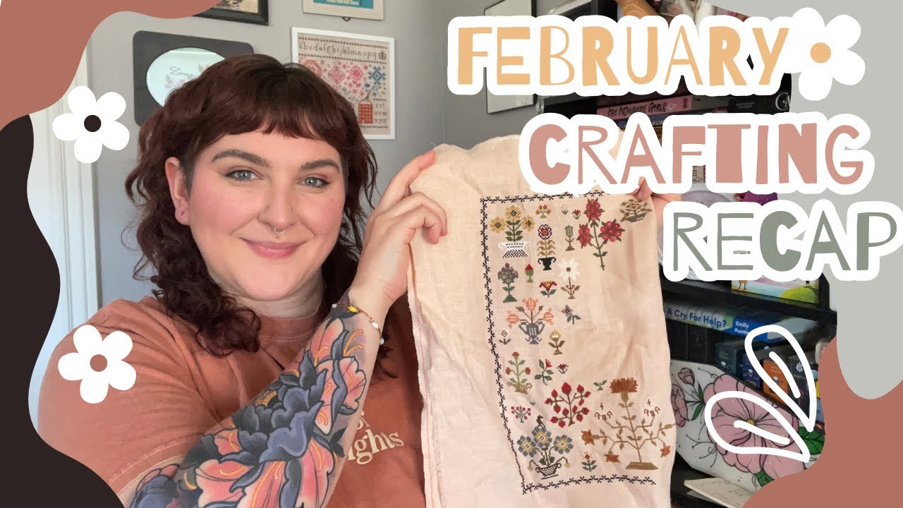 Первая вышивка крестиком в начале 2026 года, вязание и чтение 💖 Итоги февраля