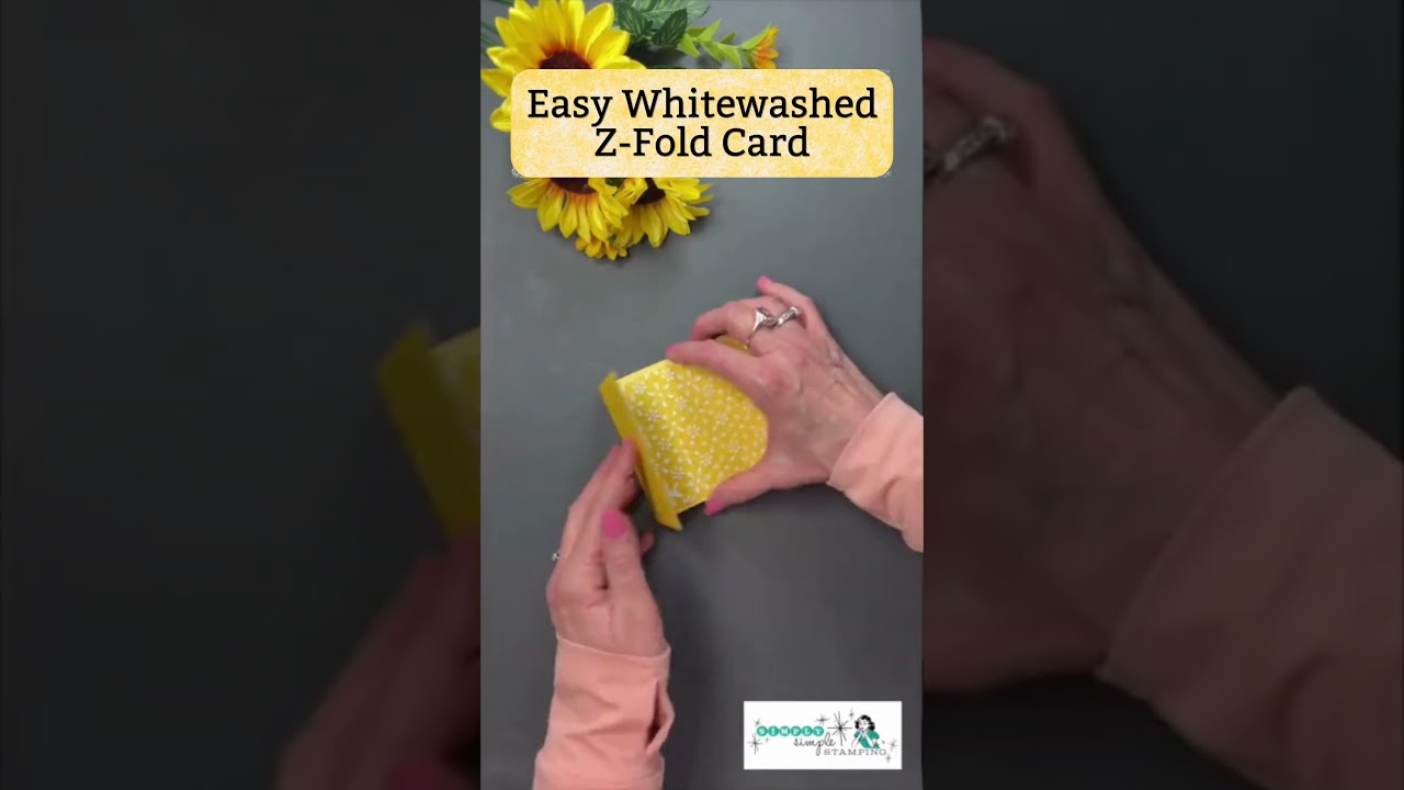 Watch This Whitewashed Z-Fold Card Come Together in Seconds