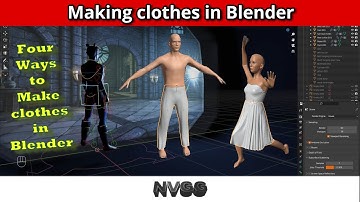 Four easy ways to add clothes to a model in Blender and pose for 3d printing. FIXED!