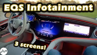 2022 Mercedes-Benz EQS – Infotainment Demo | How to Use Touchscreen, Apple CarPlay, Android Auto