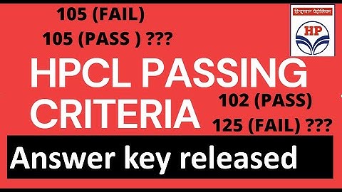 HPCL PASSING CRITERIA | Answer Key Released | HOW TO PASS HPCL| #hpcl | #hpcl2021 #HPCL2021