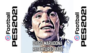 Diego Maradona retextured face preview - eFootball PES 2021[PC]