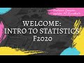 FALL 2020 Semester: Introduction To Statistics (Math 1015)