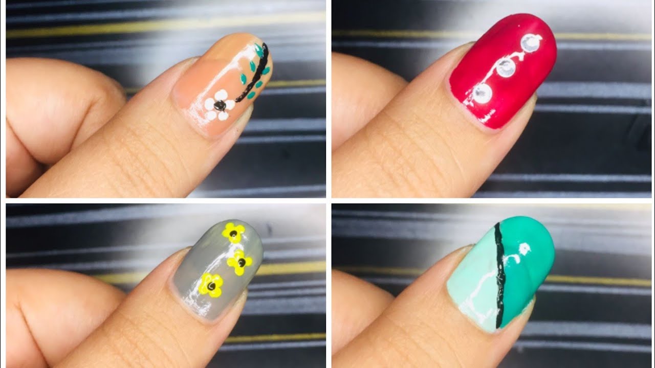 Easy nail art design at home