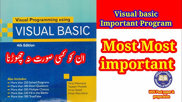 Visual basic Ads/ada part 1 important question for Exam Full explain with previous paper #comouter