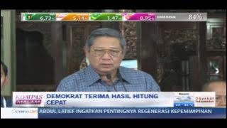 Pernyataan SBY Atas Hasil Hitung Cepat Pemilu (Kompas Malam 9 April 2014)