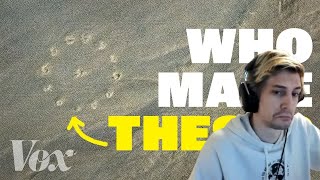 xQc reacts to Vox Who made these circles in the Sahara? then ADHD takes over