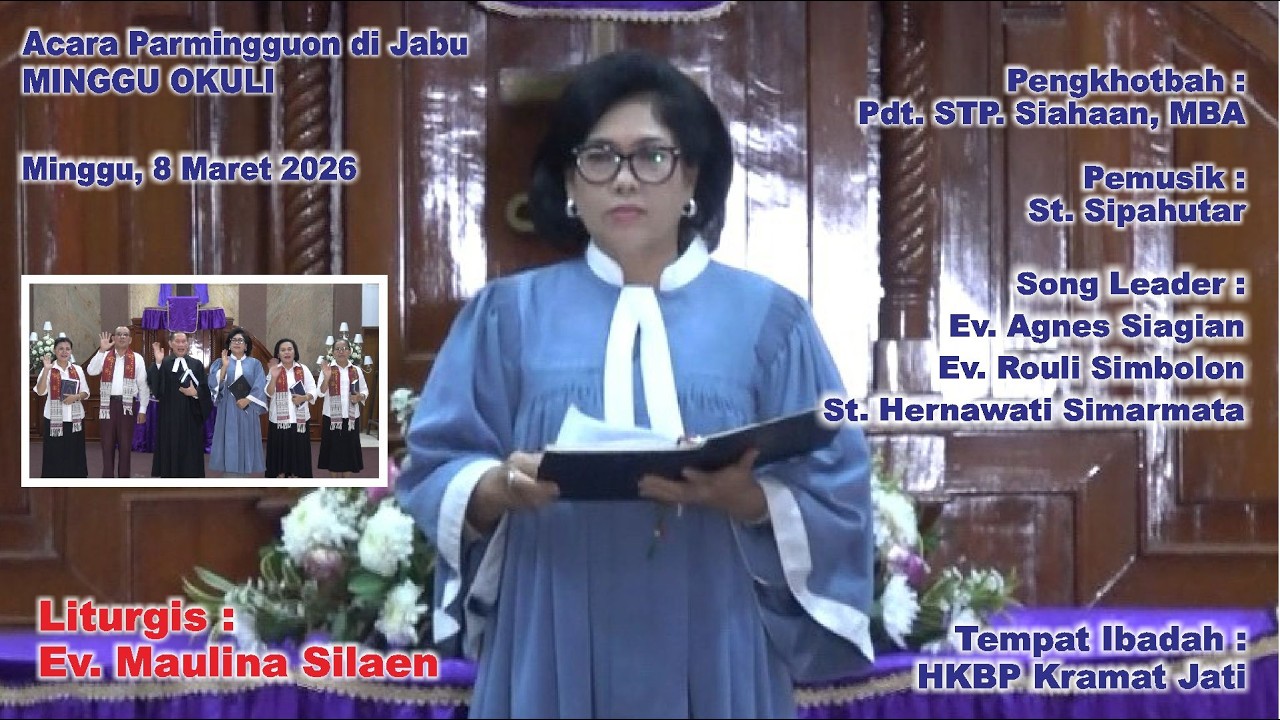 Ibadah Minggu 8 Maret 2026, MINGGU OKULI 