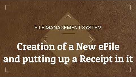 Creation of File - File Management System eOffice Tutorials