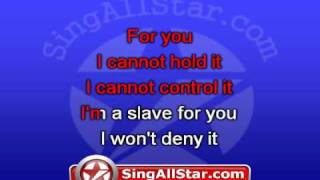 "I'm A Slave For You" in the style of Britney Spears presented by All Star Karaoke.