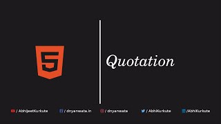 #10 HTML Quotation : HTML Tutorial for Beginners in Marathi News