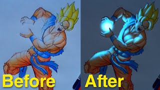 How to draw Goku, glow art | Dipak Art screenshot 5