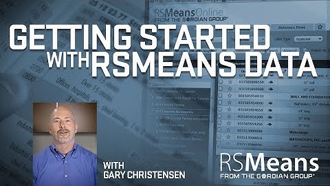 Getting Started with RSMeans Data