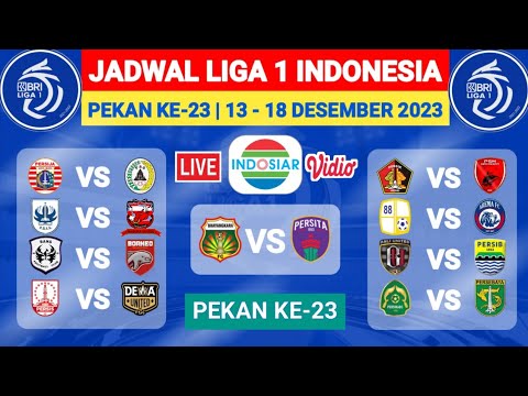 Jadwal BRI Liga 1 Pekan ke 23 Live Indosiar - Bali United vs Persib - PSIS vs Madura United