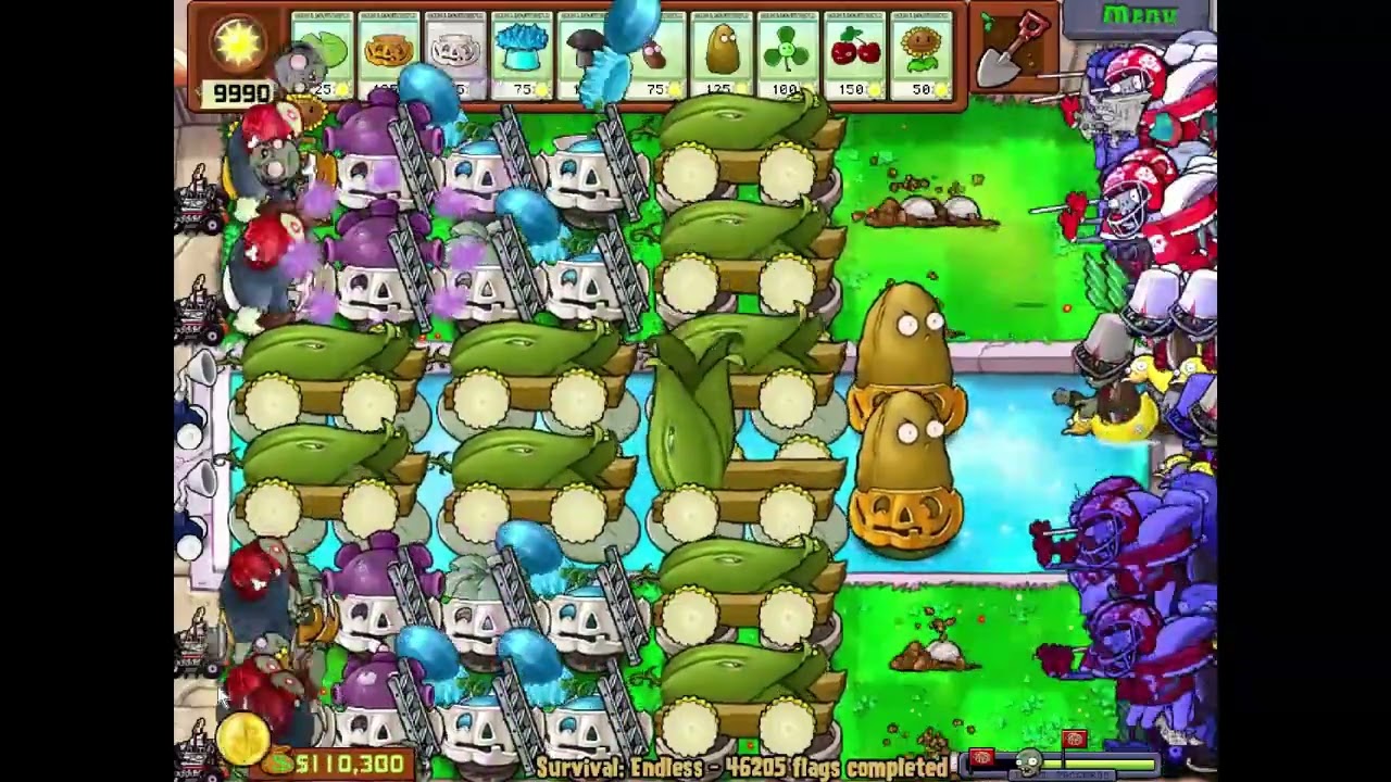 Plants vs Zombies Survival Endless Part 463 46200-46300 Flags