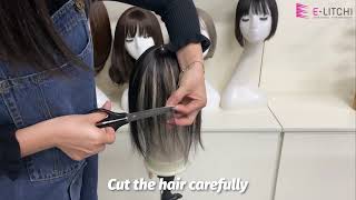 👋How to Cut Bangs in a Hair Topper  | 3 Steps👇