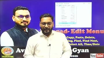 PART-1 Notepad Edit Menu & Format Menu in Hindi | Complete Notepad Tutorial | Computer Fundamentals