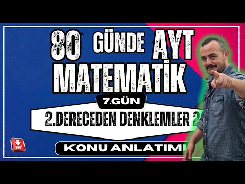 🟥2.Dereceden Denklemler 2 |Çözüm Kümesi ✅80 Günde AYT Matematik Kampı |AYT Matematik Konu Anlatımı💯