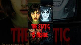 HE STATIC WAS INSIDE HER | CURSED VHS TAPE #youtubeshorts #static #scary #shorts