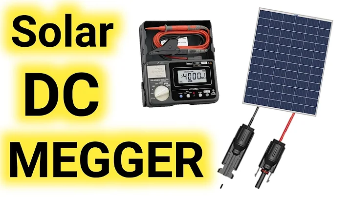 SOLAR DC cable Insulation Resistance Test | Solar DC megger | How to Test | Equipment details