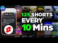How to generate 100 youtube shorts in 10 minutes for free