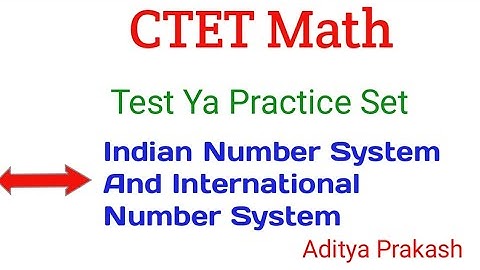 CTET Math Test । Indian number System And International Number System ।  #ctet2022 #ctet