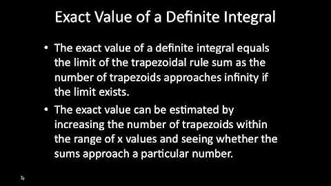 Definite Integral - Trapezoidal Rule (Exact)
