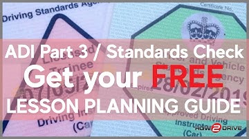 ADI Part 3 - Lesson Planning : How to plan an Emergency Stop lesson (or for Standards Check)
