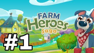 Farm heroes saga Android game play level #1 screenshot 3