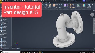 Part design exercise - 15 usign Autodesk inventor professional 2026