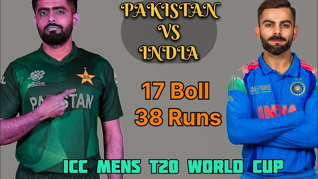 Pakistan vs India icc t20 world cup last 3 over Pakistan need 38 runs ...