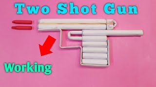 how to make two shot gun || how to make paper gun || paper gun || Origami paper gun