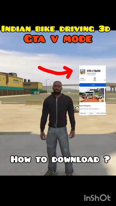 HOW TO DOWNLOAD GTA V MODE IN INDIAN BIKE DRIVING 3D 🤑😍 #gta #indianbikedriving3d #shorts