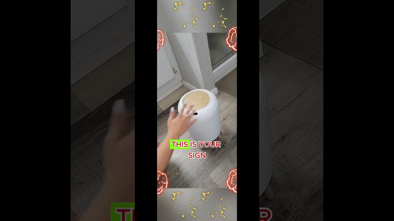 Touchless Trash Can with Motion Sensor Lid 