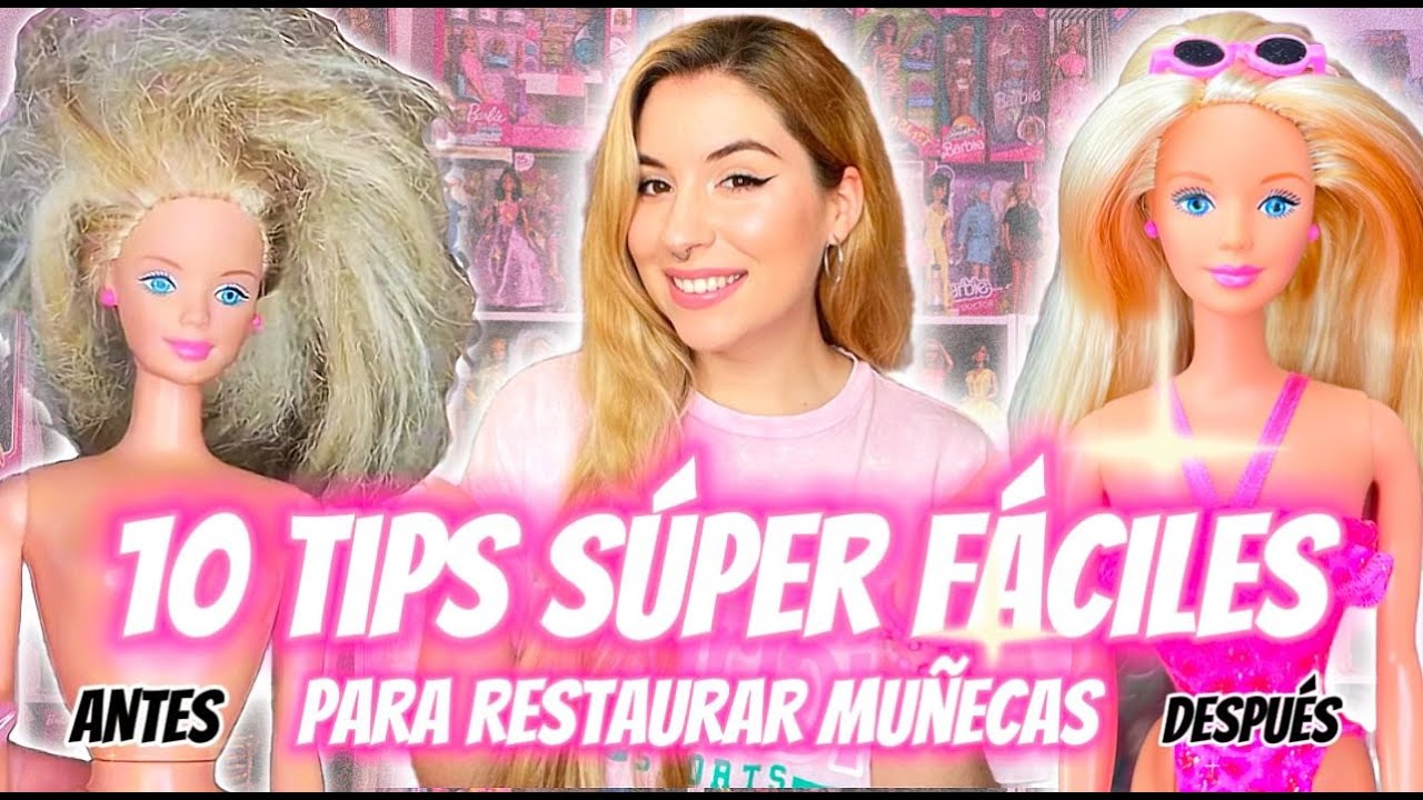 1O TRUCOS para ARREGLAR Y RESTAURAR BARBIES💖 fácil y rápido, pelo super alisado, manchas...
